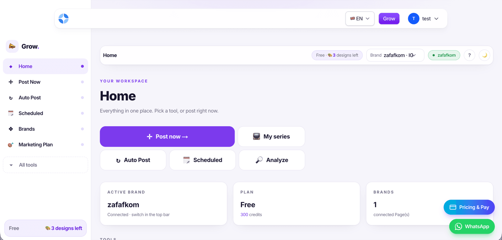 Grow — AI marketing on autopilot